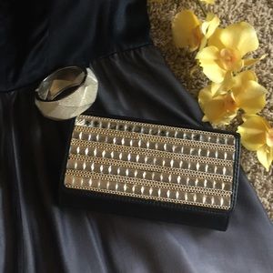 ⭐️🆕 Jeweled Black Clutch Purse NWT⭐️